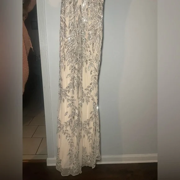 Mac Duggal 5107 Embellished Gold Leaf Long Evening Gown - Picture 12 of 16